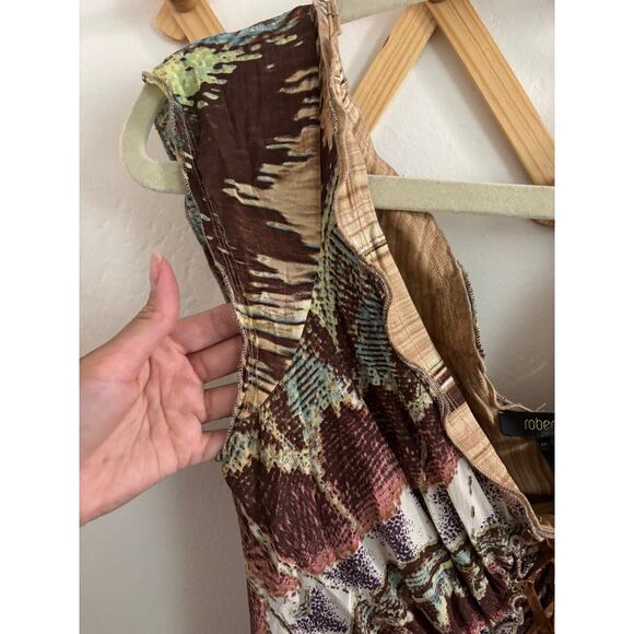 Roberto Cavalli Dress Women's Large Vintage 90s Knee Length Silk Y2K - Picture 6 of 9